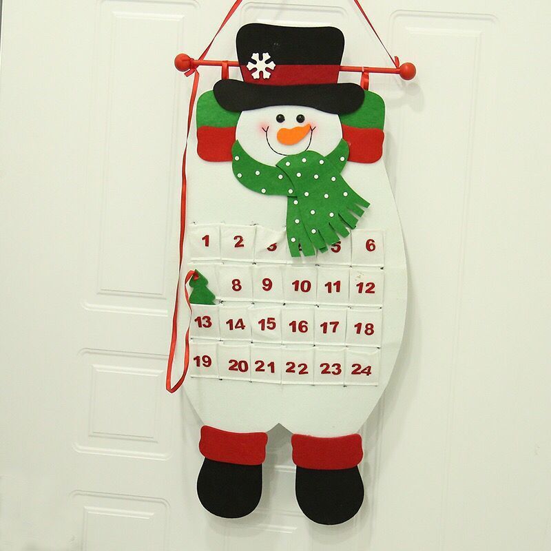 1Pcs Kerst Oude Man Sneeuw Man Herten Kalender Advent Countdown Kalender Opknoping Hanger Decoraties Voor Huis