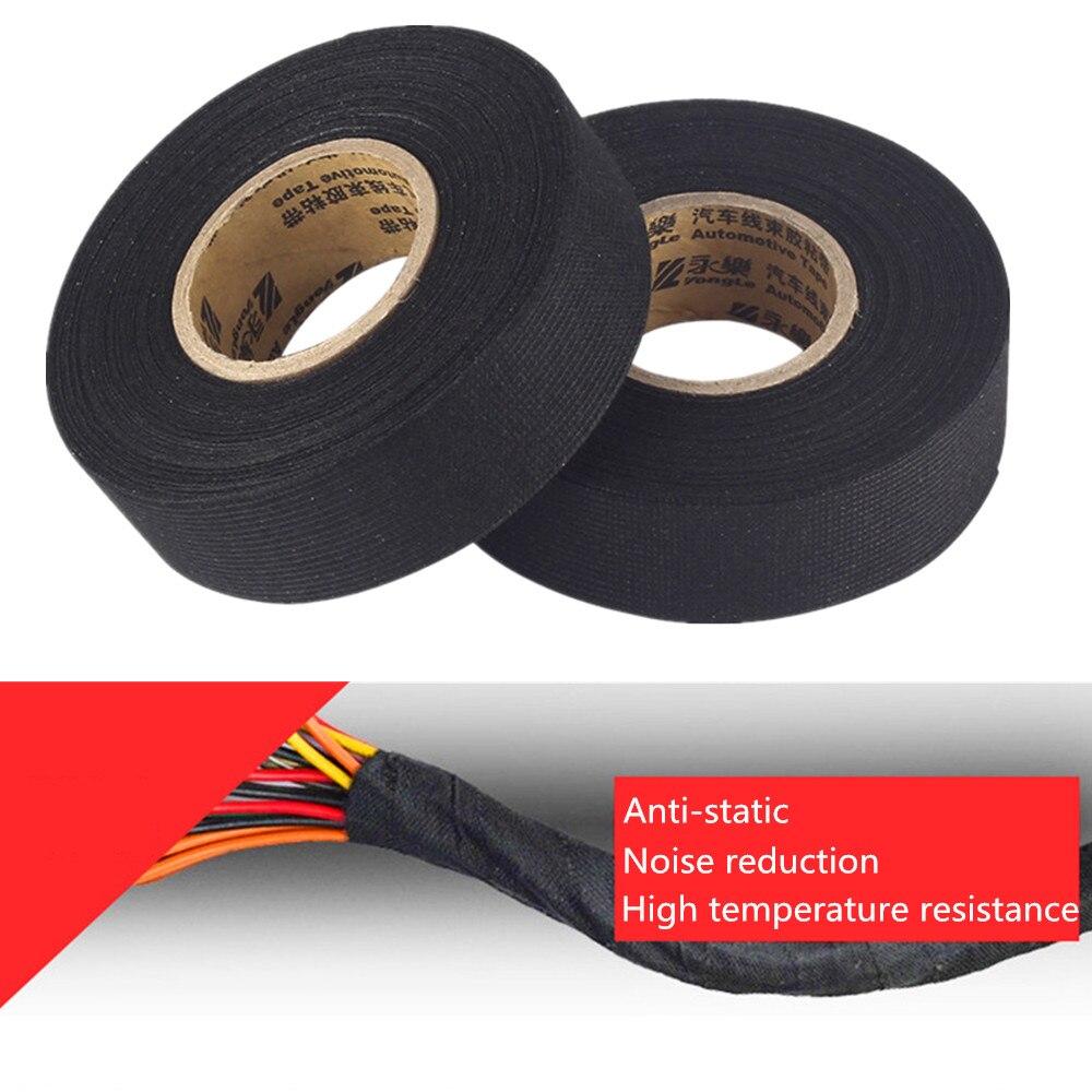 Chunmu 25M 19Mm X 15M Tesa Coroplast Adhesive Doek Tape Voor Kabelboom Kabelboom auto-Styling Universal