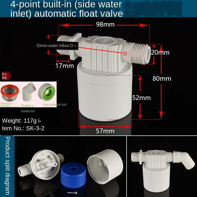 1/2in 3/4in 1 zoll automatische wasserstand Regler schweben Ball ventil Solar- wasser Panzer wasser turm Schwimmbad wasser einlass schalter ventil: SK-3-21