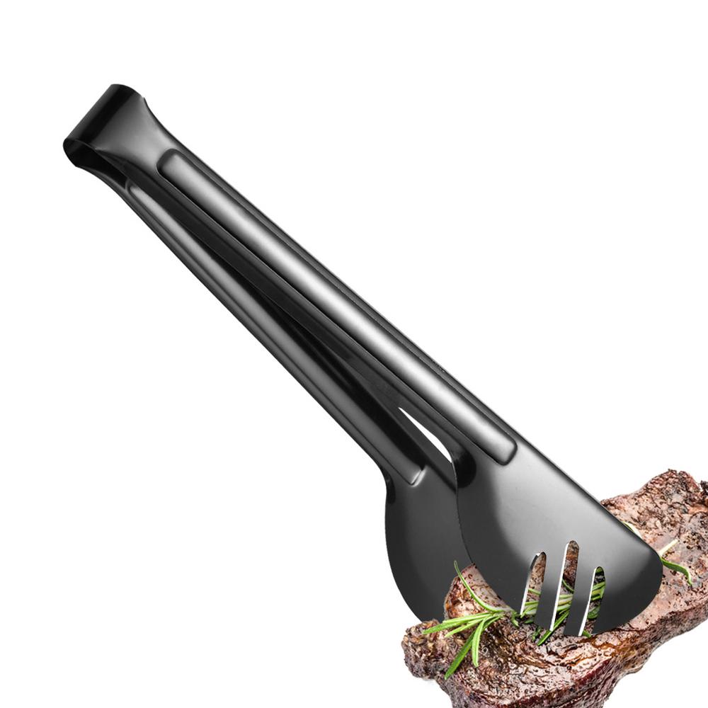 Kitchen Tongs For Cooking Anti-scalding Toast Tongs Food Tongs Clip Scissors Reusable Serving Tongs Food Grade Food Tongs For: black