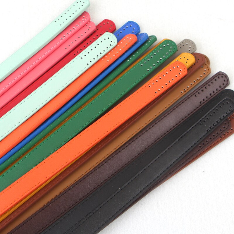 D49 Multicolor do naszycia linia otworkowa naciskając PU uchwyt skórzany DIY pojedyncze ramię tkaniny sztuki pasek torby 62CM długości