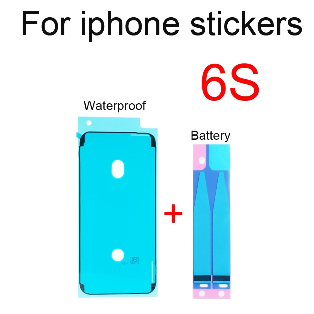 Ett set batteri + vattentätt + utstrålande klistermärken för iphone 6s 7 8 4.7 "& 6s 7 8 plus 5.5 " limreservdelar: 6s 2 st ett set