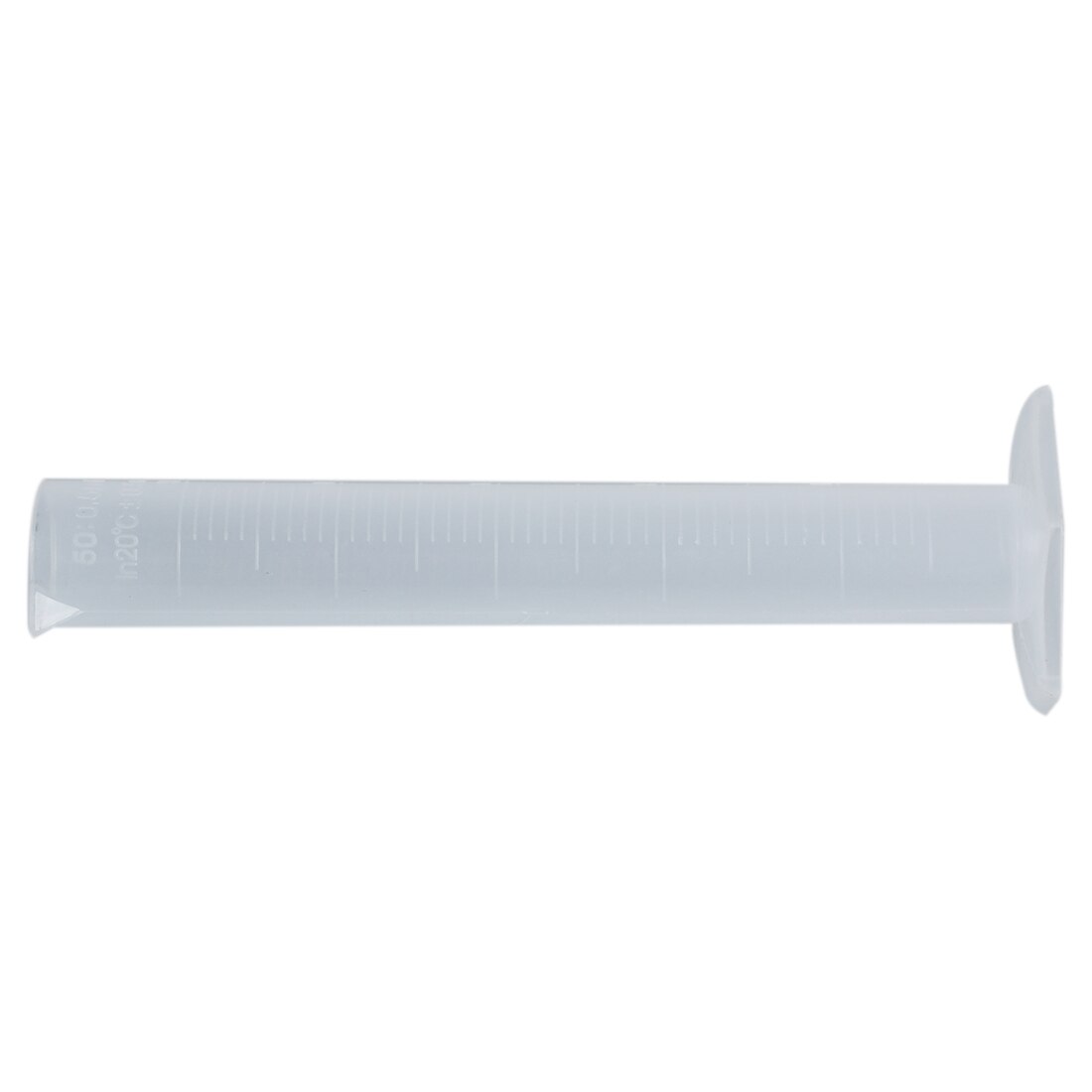 50 ml Transparent plastic graduated tube.