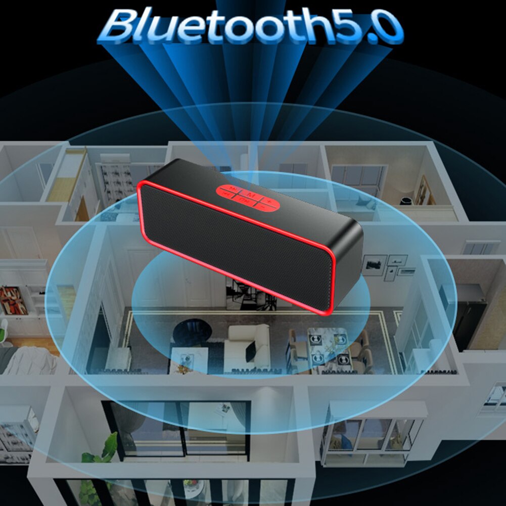Portable Bluetooth Speaker Subwoofer powerful Speakers Wireless Loudspeakers for Phone Computer Stereo Sound Box with Bass