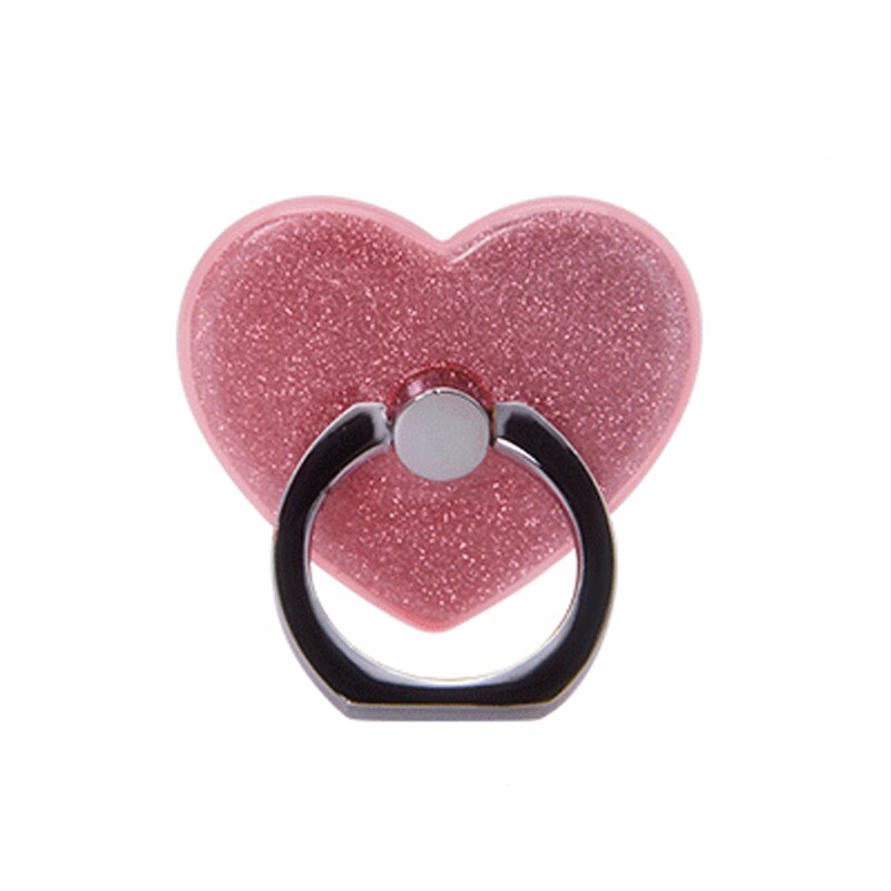 Phone Ring Holder for Tablet pc Mobile Phone Holder Stand Universal Phone grip Heart-shaped Finger Ring Holder Car Mount Stand: Pink
