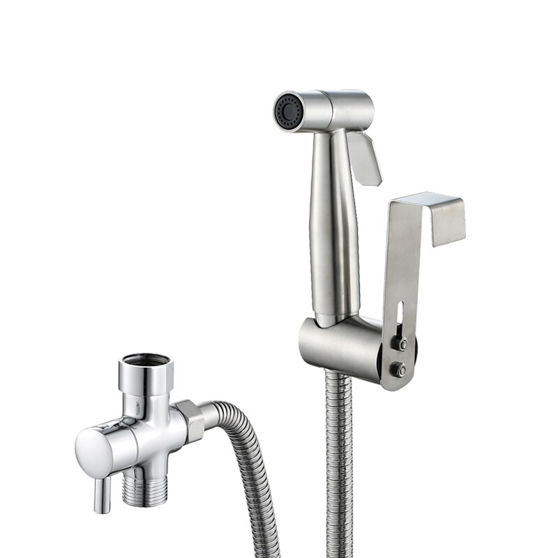 Gappo bidé badrum toalett vattenspray bidé rostfritt stål toalett bidé hygienisk dusch bärbar väggmonterad bidé dusch: Default Title