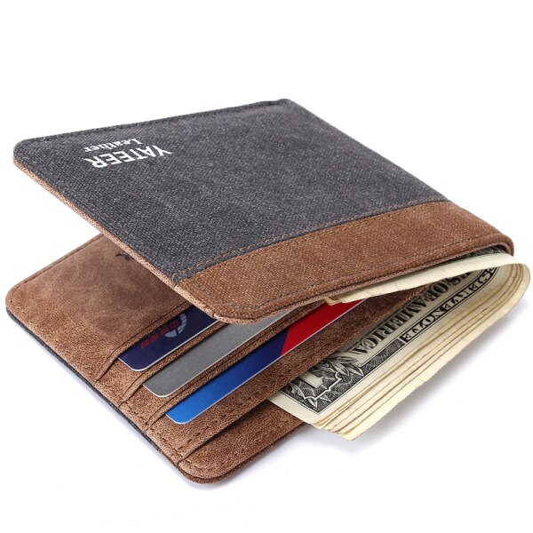 UOSC Brieftasche Geldbörsen herren Brieftaschen Carteira Maskuline Billeteras Porte Monnaie Monederos Berühmte Männlichen Männer Brieftasche Neue: Gray