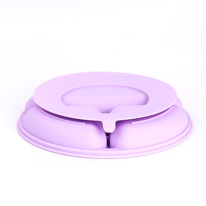 Vaisselle en silicone en forme de bol et assiette avec ventouse pour bébé,service de table pour enfant avec visage souriant,