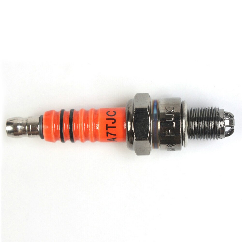 Candele A7tc 3 Elettrodi 2 Candele Accensione A7TC/A7TJC 3 Elettrodi - Per Scooter, ATV, Quad GY6 50cc 125cc, Filettatura 10mm, Lunghezza 12.7mm Candele Scooter Gy6