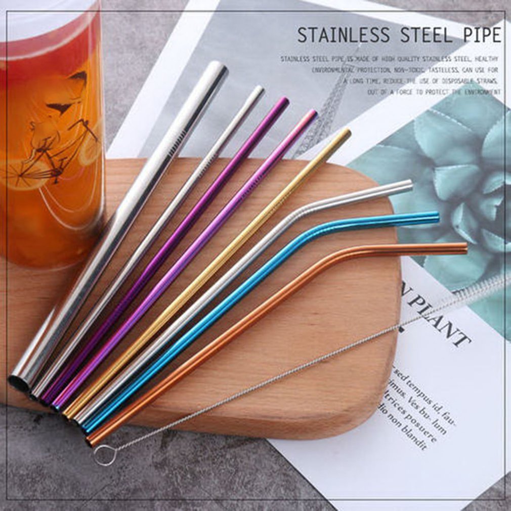 Stainless Steel Dinnerware Set Spoon Fork Chopsticks Straw With Cloth Pack Cutlery For Travel Outdoor Office Picnic BBQ