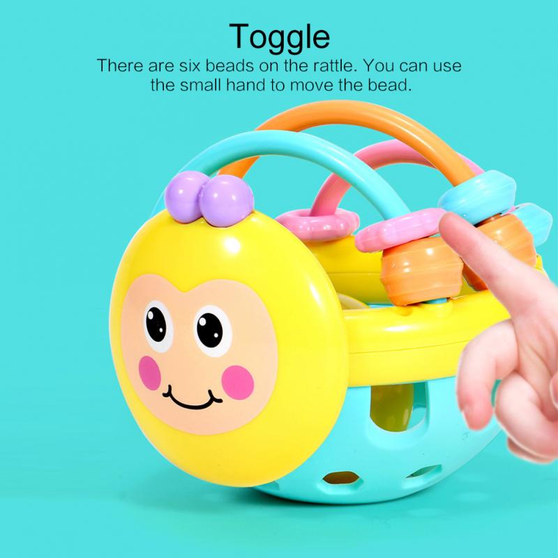 1pcs Funny Baby Rattle Soft Rubber Dumbbell Toys Children's Educational Toys In Opp Bag (random Color)