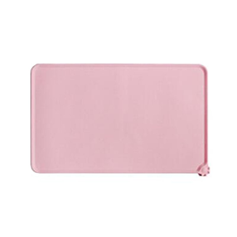 Tapis pour bol à boire en Silicone pour chien et chat, imperméable, pour animaux de compagnie, tapis d&#39;alimentation pour chien, napperon Portable, alimentation en plein air: pink