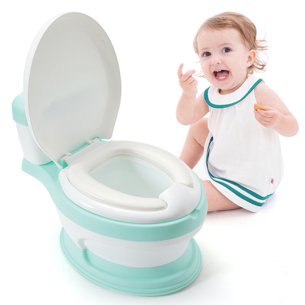 Bærbar baby pot toiletsæde børn potte træningssæde behageligt ryglæn børns potte multifunktionelt træning potte toilet