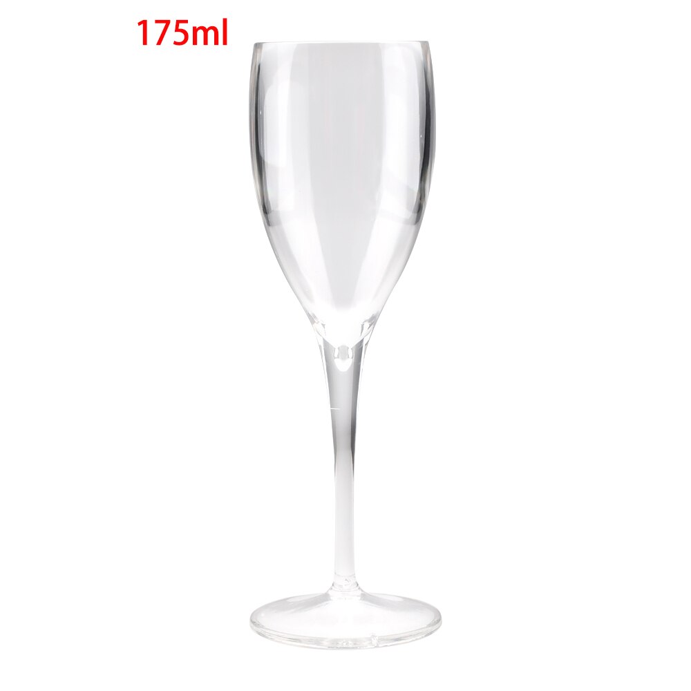 Moet Champagne Flutes Glasses Plastic Dishwasher-Safe White Acrylic Champagne Transparent Wine Glass Stemware: Transparent