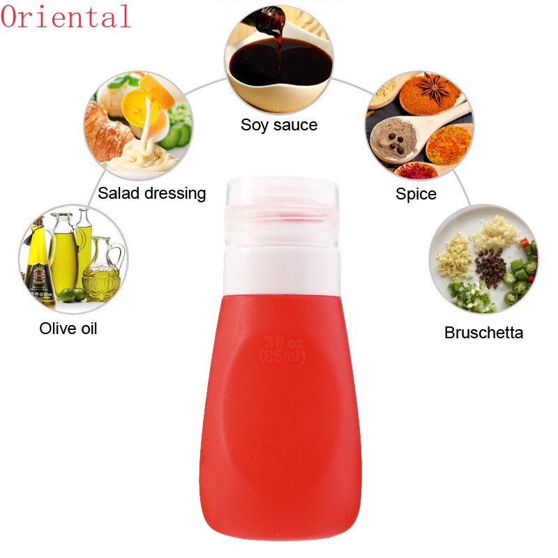 55ml Silicone Sauce Squeeze Bottle ,Salad Dressing Containers,Portable Soft Leak Proof Squeezable Bottle for Salad Sauce