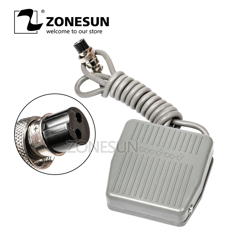 ZONESUN The pedal switch TFS-201 Foot Switch Pedal Switch With Self Reset Line 1.4m Cable Length for Electric Filling Machine