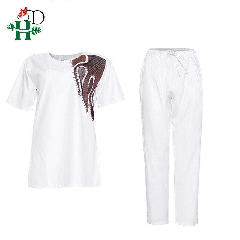 H &amp; D abiti africani per donna camicia Dashiki pantaloni 2 pezzi abito donna Agbada T-shirt tradizionale ricamo Robe Party
