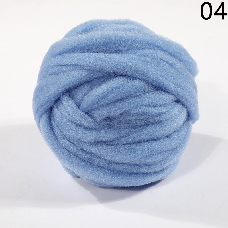 250g Super Thick Natural Wool Chunky Yarn Felt Wool Roving Yarn Spinning Hand Knitting Spin Yarn Diy Blanket Crocheting Supply: 04