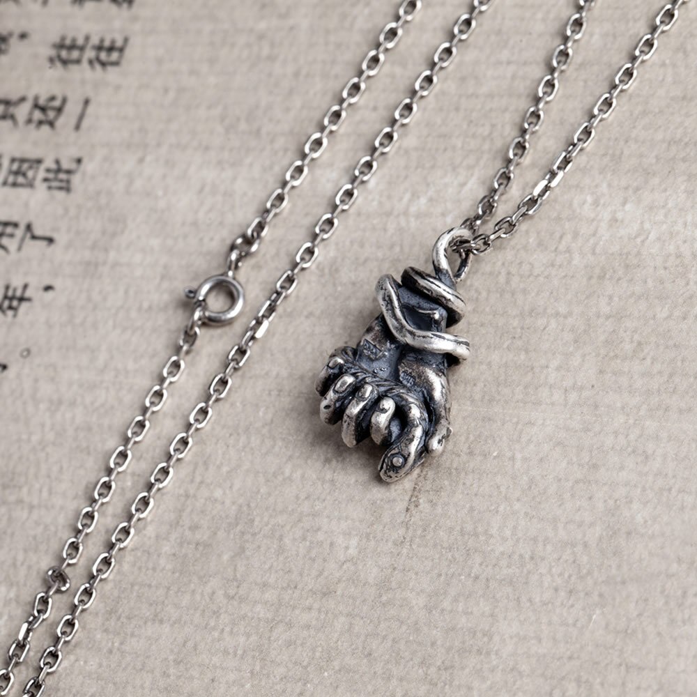 Emith fla punk gothic anhänger , 925 sterling silber halskette anhänger vintage damen herren silber schmuck thai silber europäisch stil