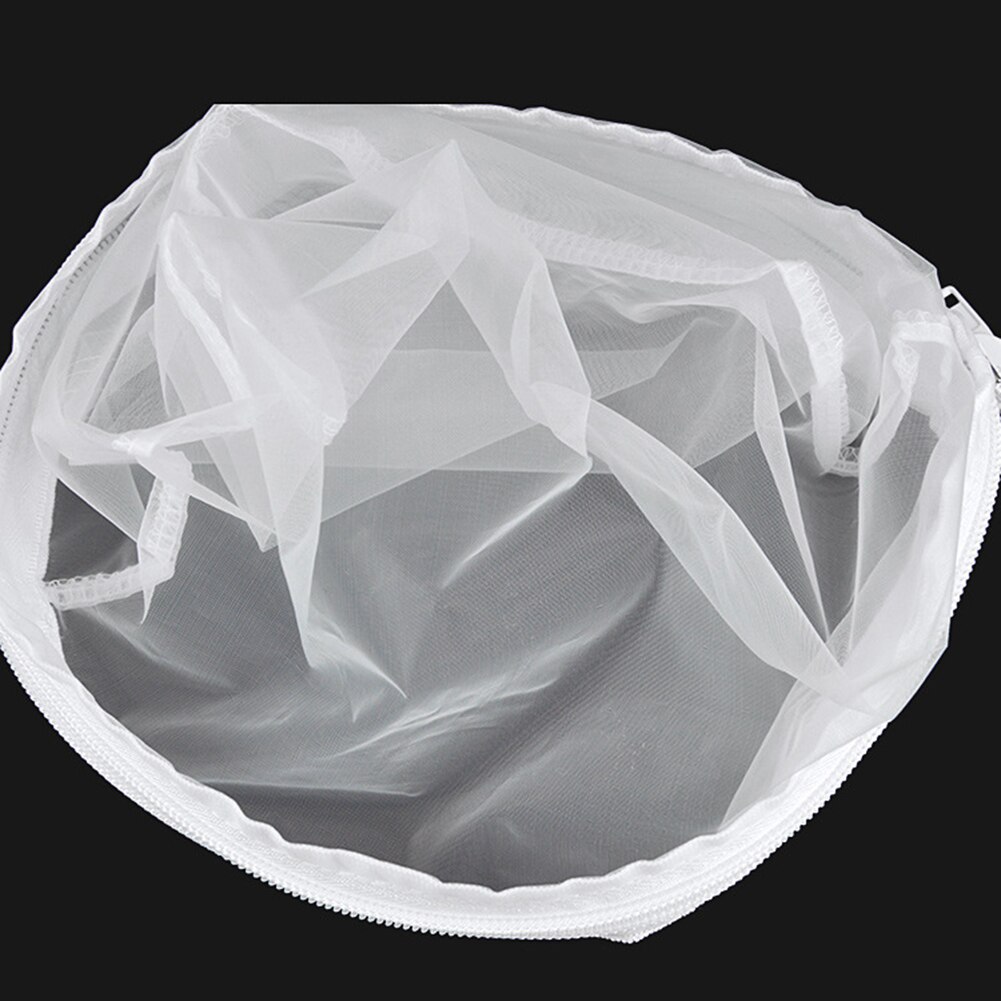 Reusable Stainless Steel Handle Cotton Cloth Strainer Coffee Tea Mesh Filter Bag