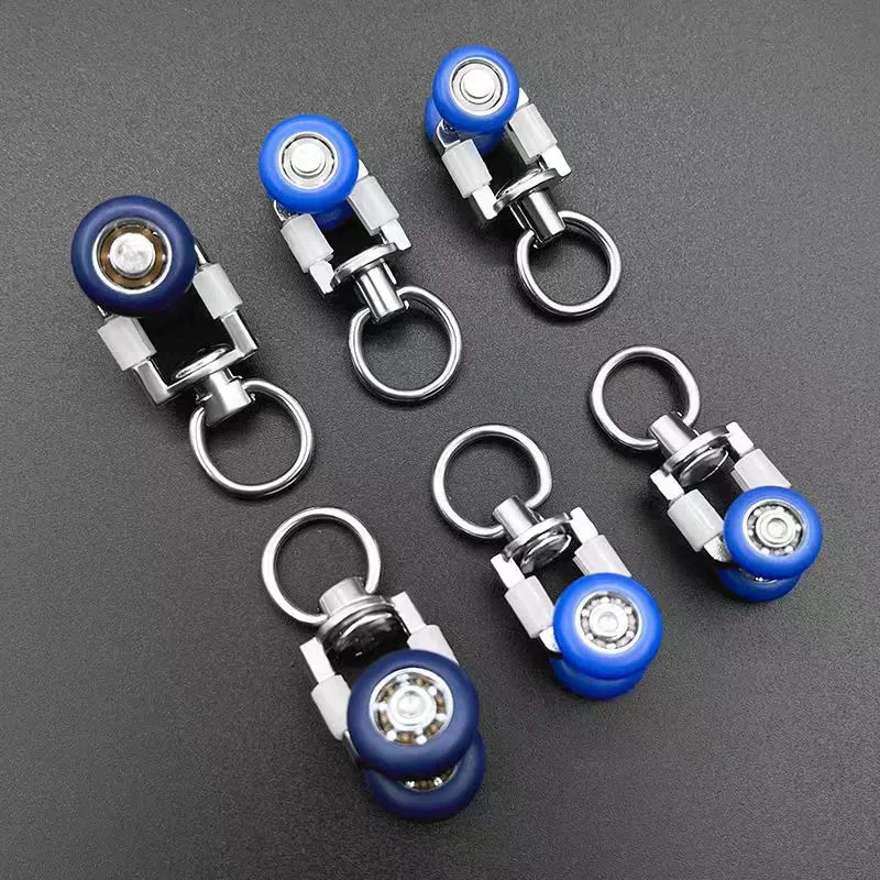 4 Stuks Gordijn Track Rollers Twin Wielen Dragers Mute Wielen Draperie Rail Sliding Zweefvliegtuig Voor Windows Douchegordijn Accessoires