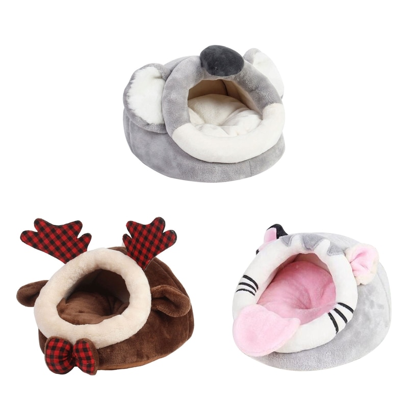 Cage de maison en forme de Hamster pour chien et chat, lit de couchage pour l'hiver, petit chiot, chaton, Chinchillas, écureuil, nid en flanelle douce