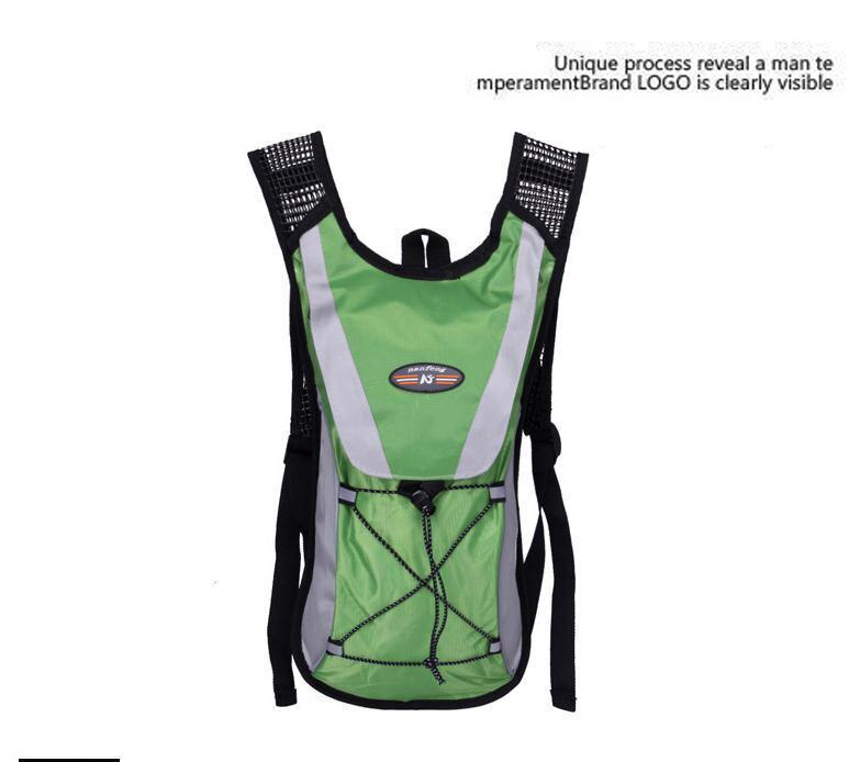 Nylon Cycling Hydration Backpack With Water Bag Backpack 2L For bike Outdoor Shoulder Sports: Green