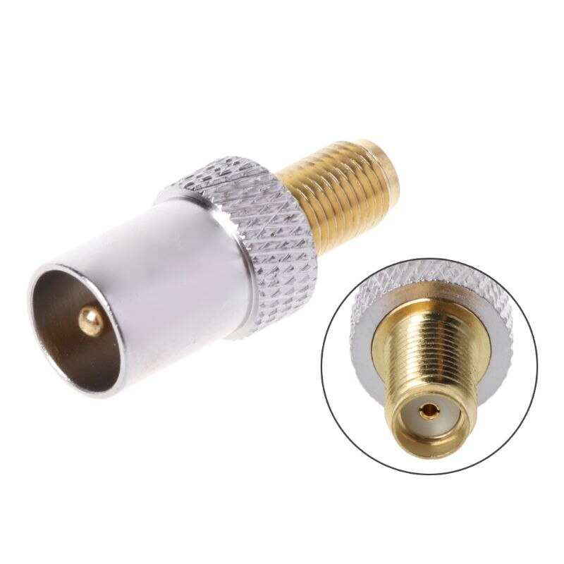SMA Female Jack To TV IEC Male Plug Coaxial Adapter RF Connector Nickel Plated 103E