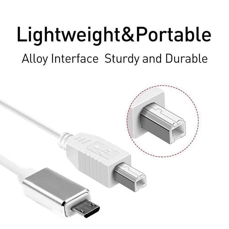 USB Type B To Midi Cable, Adapter Cable, Piano Audio Cable