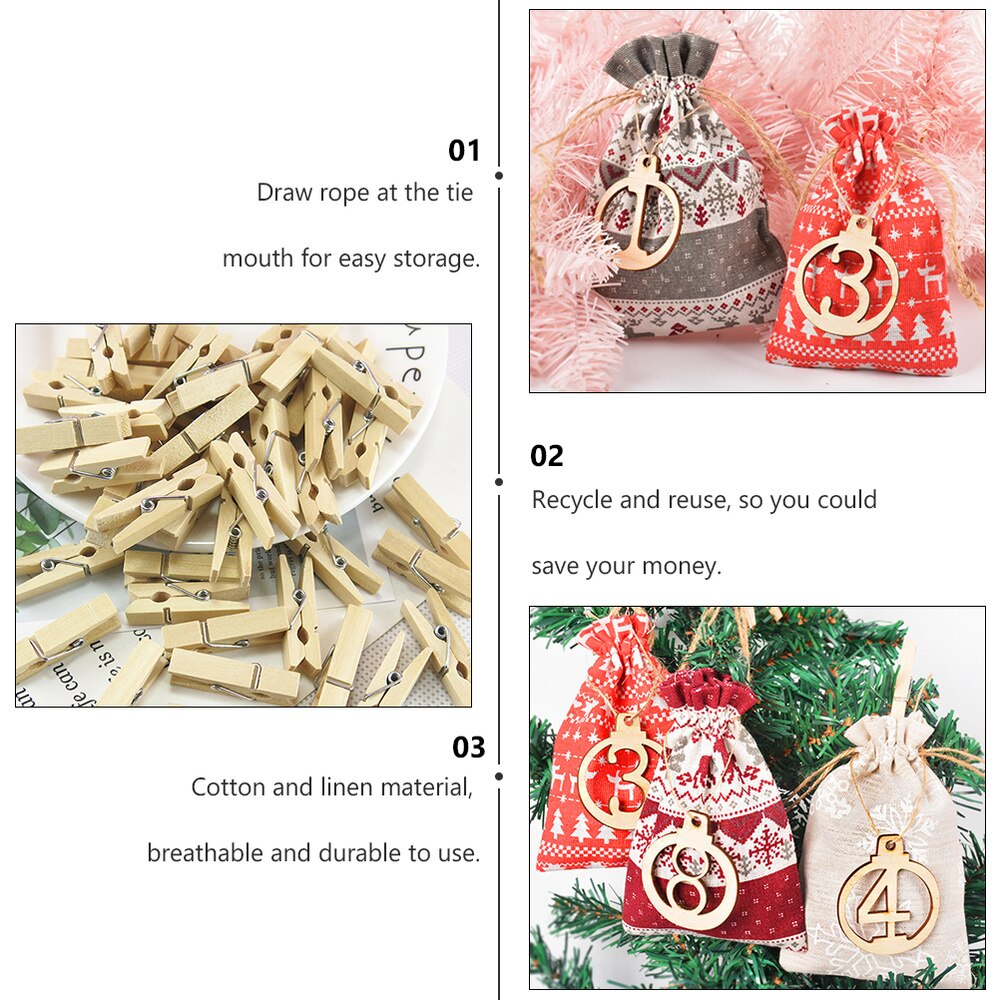 1 Set Christmas Party Favor Bags Candy Behandelen Goody Bags Pouch Voor Opknoping