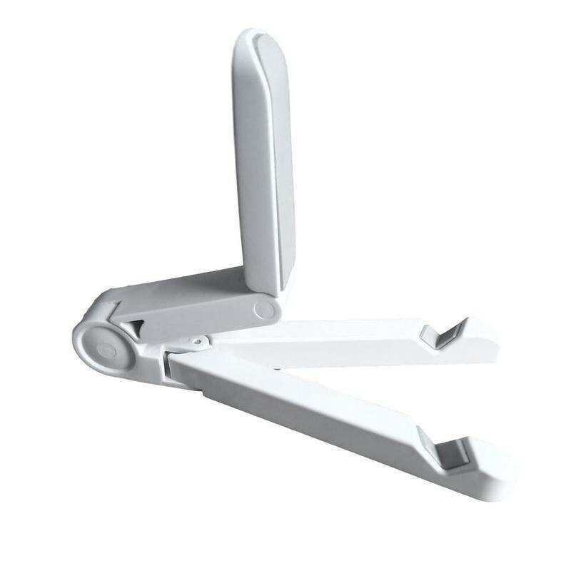 Portable Adjustable Foldable Tablet PC Triangle Stands Holder for 4-14 inch Tablet PC / Moblie phone and Tablet Holder Stand: White