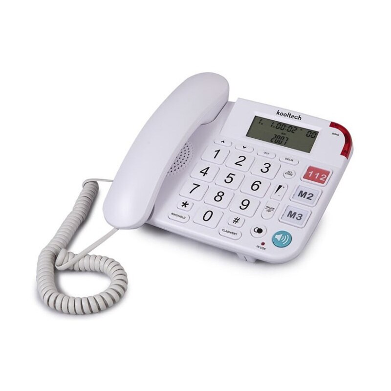 Kooltech Telefono Sobremesa Con Identificación De Llamadas Dispositivo Manos Libres Con Sonido Claro Para Casa Oficina Hotel