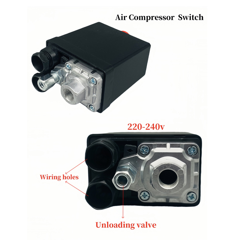 Air Compressor Pressure Switch 90-120psi Automatic air pressure switch Electric Air Compressors Tool Accessory: Brown