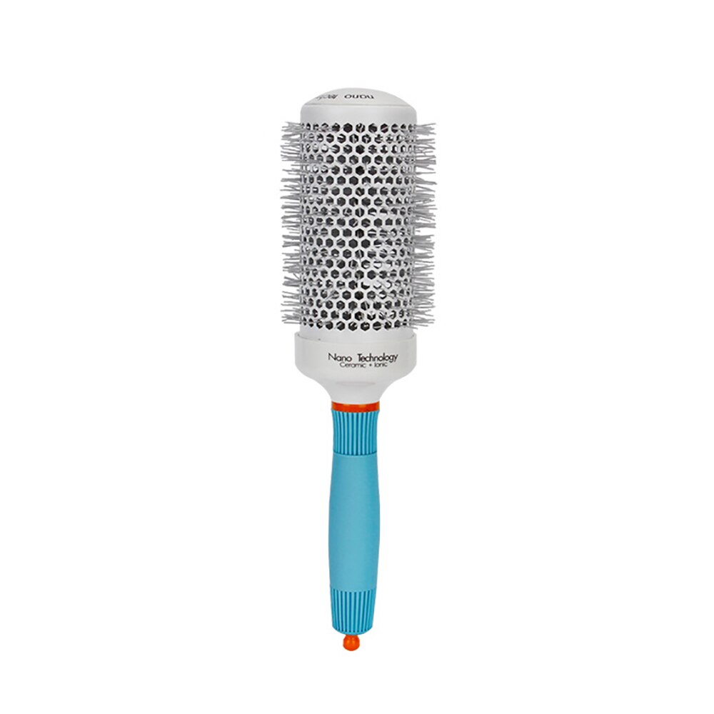 Round Blue Hair Brush Ceramic Ion Hairbrush Comb Salon Hair Styling Tools: 6 X 27 cm