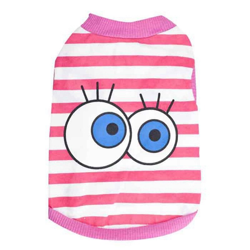 Big Eyes Clothes French Bulldog Dog Clothes For Pomeranians Strip Tshirts In Clothing Miniature Pinscher Clothes Costumes E