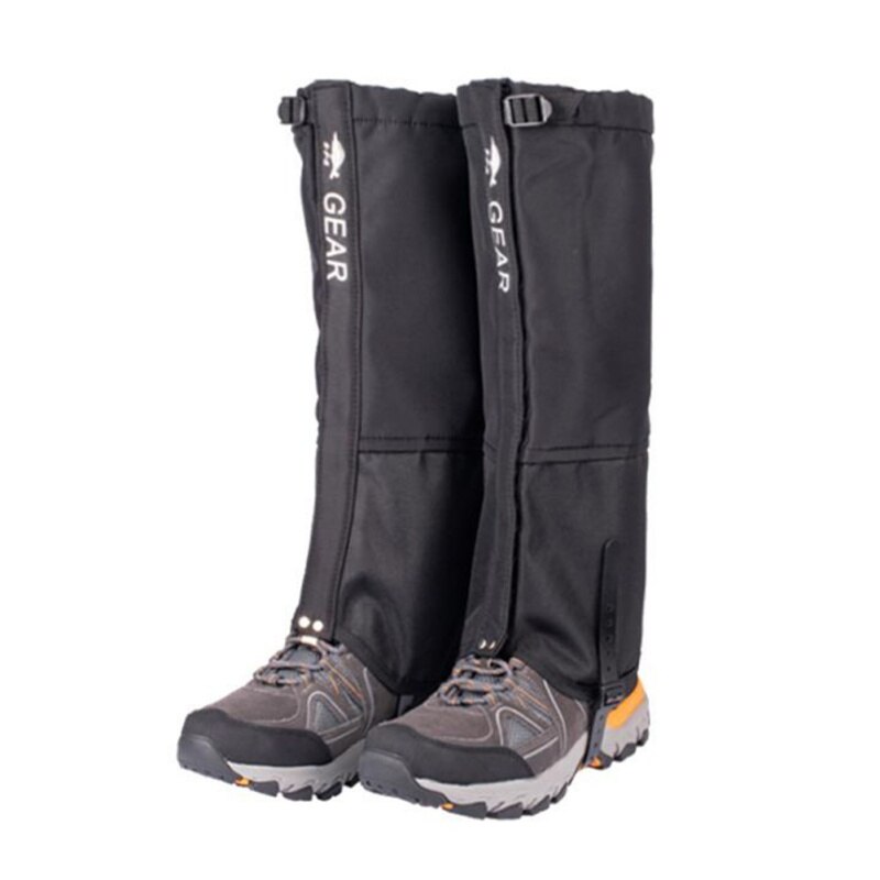 Udendørs vandring klatring skisko vandtæt cykling legging gamacher trekking ørken sne støvler skoovertræk: Sort / Xl