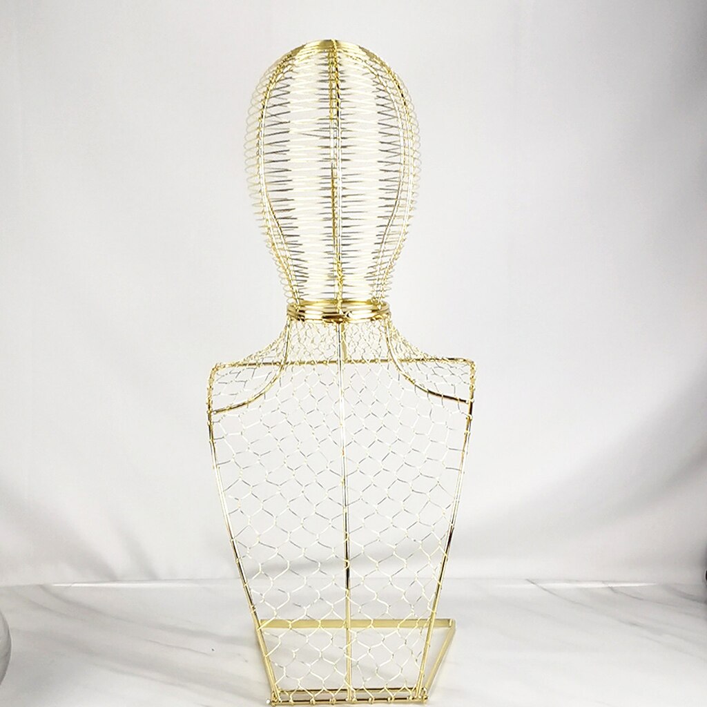 Modern Wire Metal Hat and Cap Rack Display Racks, Dresser Top Decorative Wig Holders Gold Hat Headset Display Stand Rack