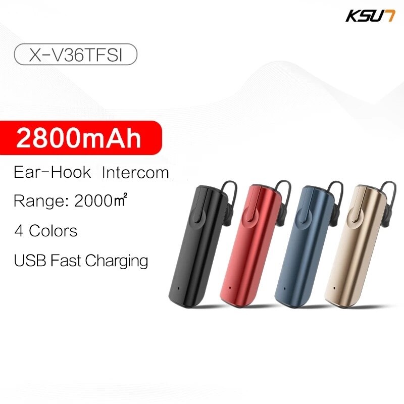 Ksun Mini In Ear Walkie Talkie 2pcs Wireless Walkie Talkie Ptt Headset Headphone Two Way Radio Hands Free