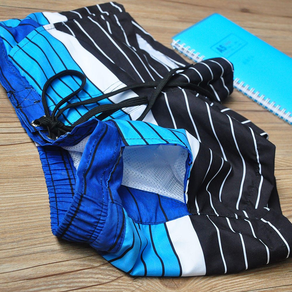 Striped Patchwork Drawstring Swimwear Shorts Men-Sports Beach Shorts Loose Casual Comfortable Male Sweatpants pants