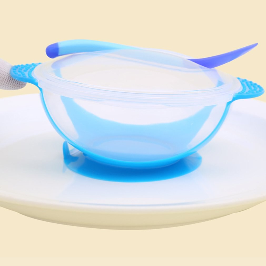 Temperaturfølelse fôringsskje låve servise matskål læringe servise servise tallerken / brett baby servise sett