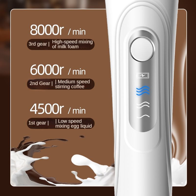 Small waist milk bubbler electric hand-held blender coffee bar tool milk bubbler cream beater coffee blender travel portable