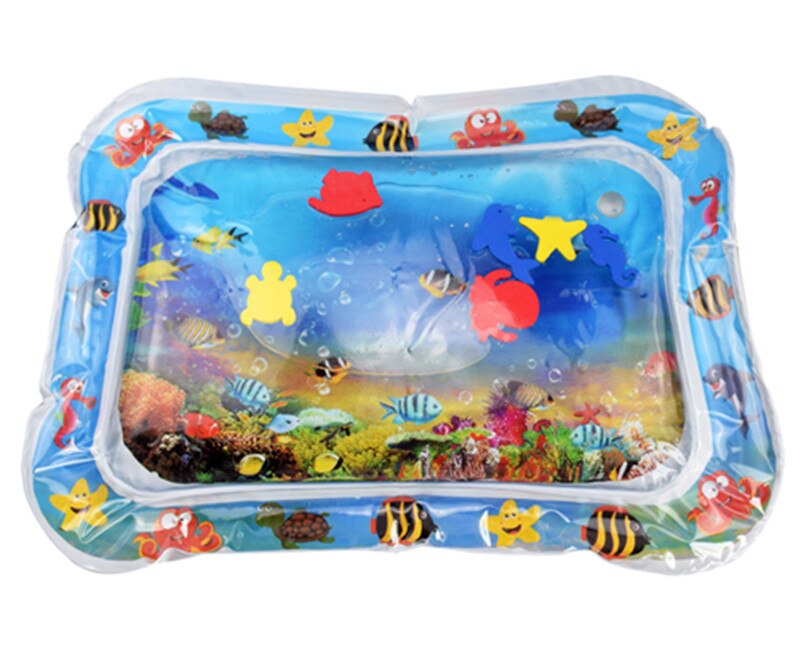 Water Mat Baby Inflatable Patted Pad Baby Inflatable Water Cushion Infant Play Mat Toddler Funny Pat Pad Toys: B 66x50cm