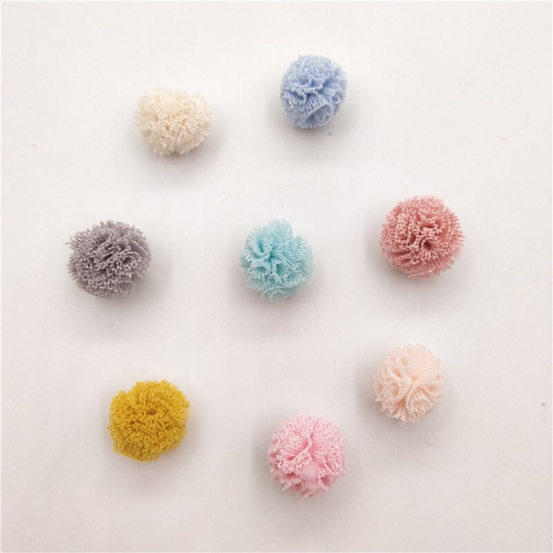 50 Stks/partij Mix Kleur Diy Mesh Bal Voor Kinderen Hoofddeksels Haar Clip Accessoires En Kleding Accessoires: Mix color