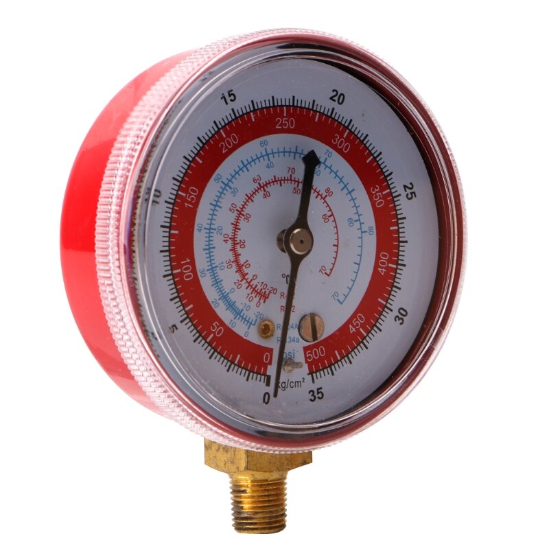 Air Conditioner R410A R134A R22 Refrigerant High Pressure Gauge PSI KPA Red