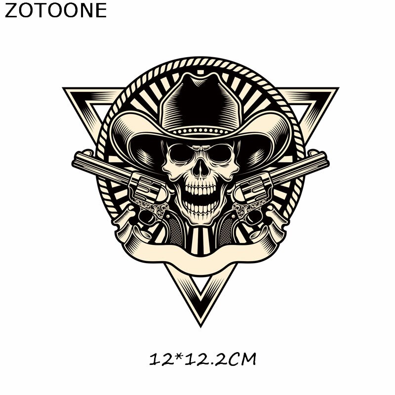 Zotoone Eenvoudige Schedel Tijger Ijzer Op Patches Voor Kleding Dreamcatcher Heat Transfers Voor T-shirts Stickers Toepassingen Als E: ZT0645