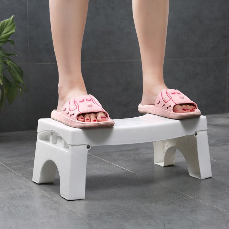 Sammenklappeligt toilet hukommende skammel skridsikker toilet fodskammel bærbar anti forstoppelse afføring til hjemmebadeværelse leveres accessori