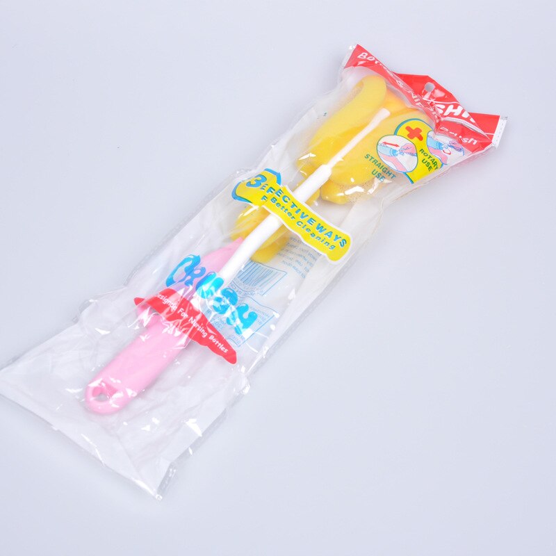 2 unids/set cepillo para biberón cepillo para pezón cabezal giratorio de 360 grados limpieza esponja taza Kit de cepillos para botellas