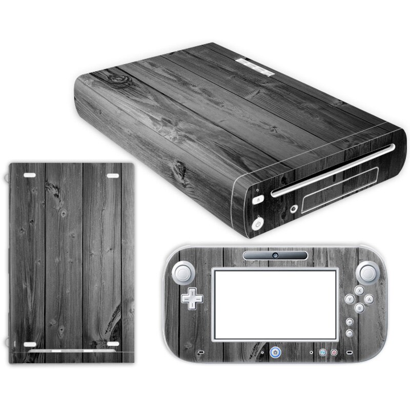 Pure and wood For W ii U Console Cover with Remotes Controller Skins For Nintend w ii u sticker for w ii u skin