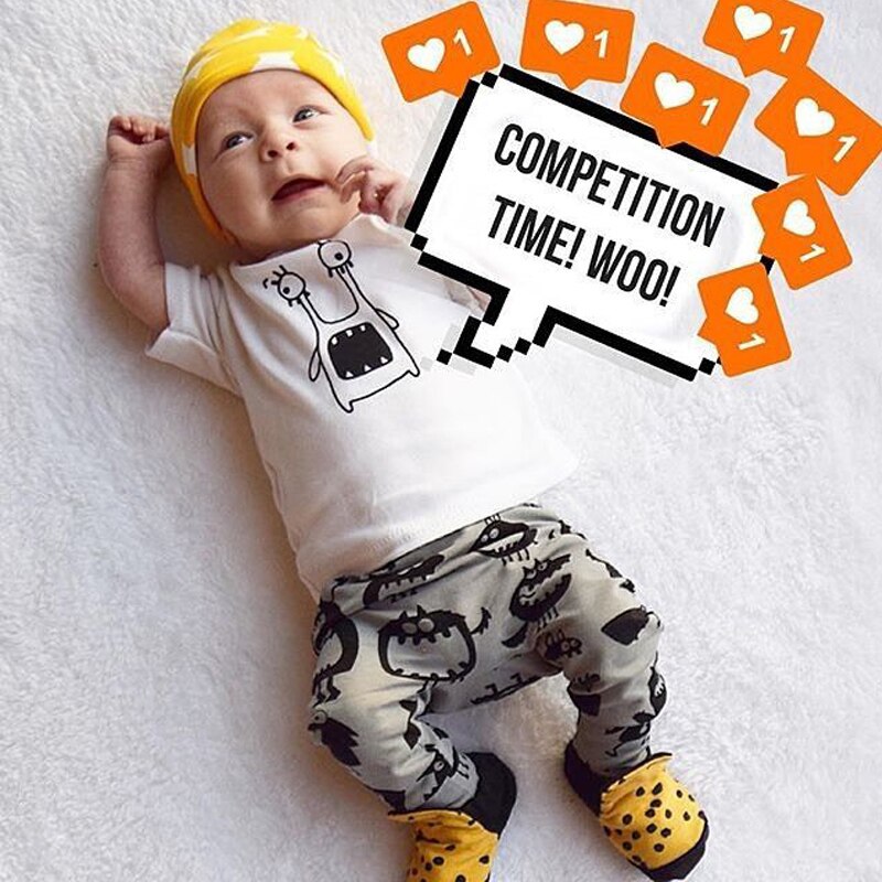 Zomer babyset kinderkleding babyjongenskleding babykostuum jongenspak