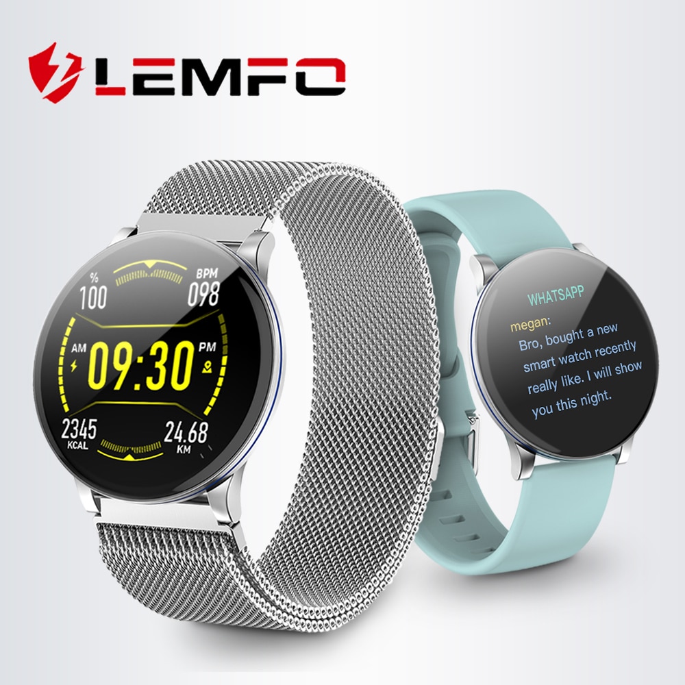 LEMFO Smart Uhr Full Touch 1,3 zoll Bildschirm Wasserdichte IP67 Smartwatch Männer und Frauen Herz Rate Monitor Blutdruck Uhr